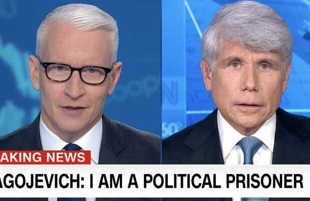 Anderson Cooper Calls ‘Bulls–‘ on Rod Blagojevich for Saying He Was a ‘Political Prisoner’