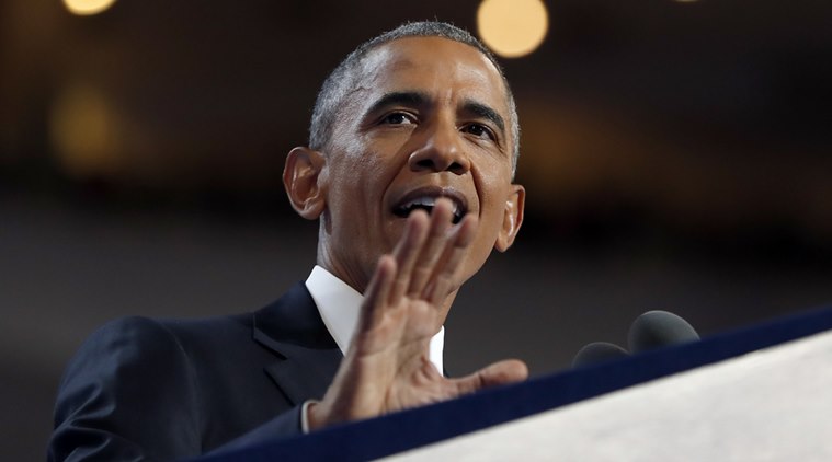 Obama took aim at Trump’s campaign slogan and promise to “Make America Great Again.” (Source: Reuters)