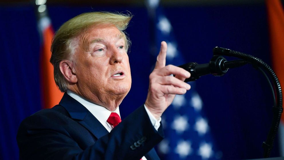 President Donald Trump speaks during a press conference in New Delhi, Feb. 25, 2020.President Donald Trump speaks during a press conference in New Delhi, Feb. 25, 2020. Mandel Ngan/AFP/Getty Images