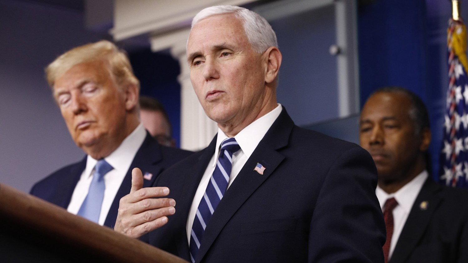 Vice President Mike Pence says about 19,300 people in the U.S. have tested positive for the novel coronavirus out of more than 195,000 people who have been tested so far. Photo: Patrick Semansky/Associated Press