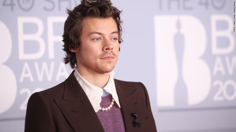 Harry Styles attends The BRIT Awards 2020 at The O2 Arena on February 18, 2020 in London, England. (Photo by Mike Marsland/WireImage)