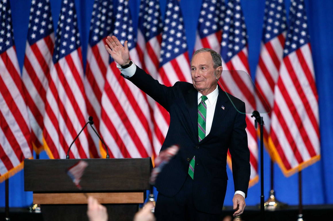 Former Democratic presidential candidate Mike Bloomberg announced the end of his campaign Wednesday. | Eduardo Munoz Alvarez/AP Photo