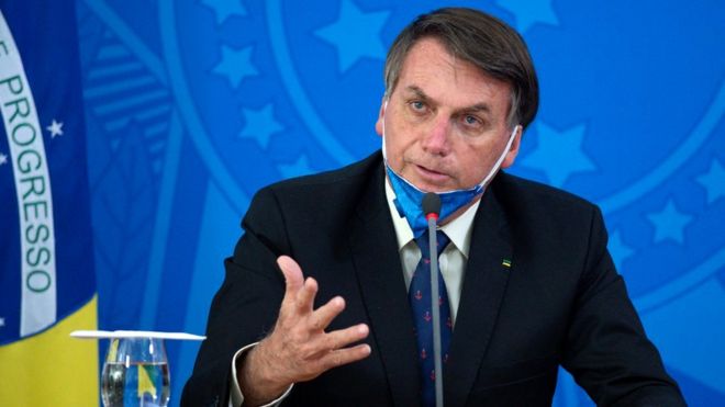 GETTY IMAGES / President Jair Bolsonaro has previously accused the media of "fear-mongering" over coronavirus