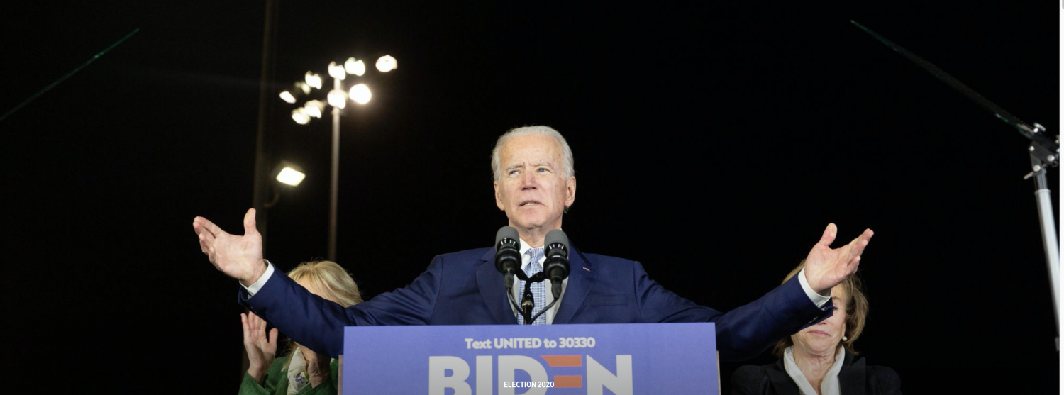 Democratic presidential candidate Joe Biden spoke at a rally in Los Angeles on Super Tuesday. ALLISON ZAUCHA FOR THE WALL STREET JOURNAL