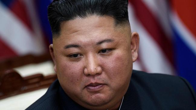 North Korea's leader Kim Jong Un before a meeting with US President Donald Trump. Picture: AFPSource:AFP