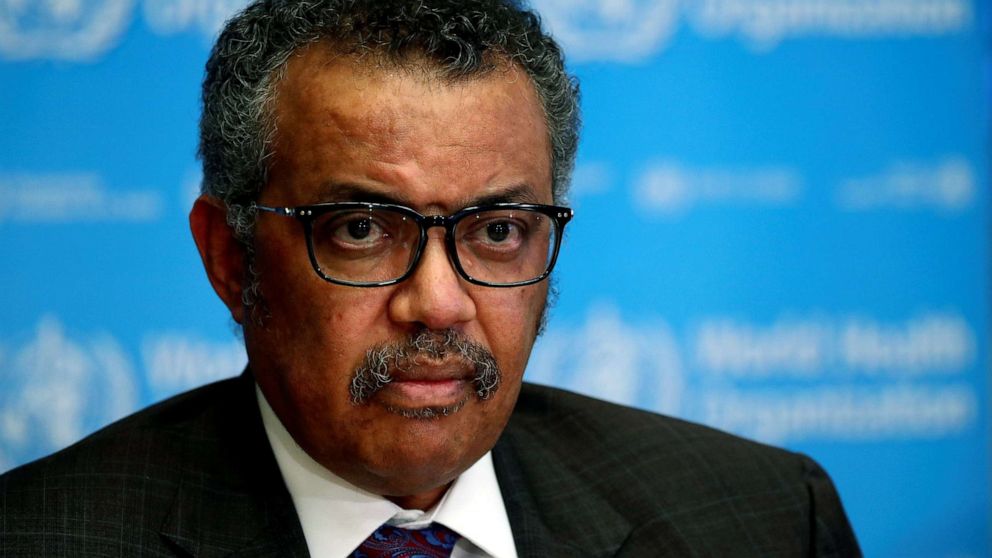 Denis Balibouse/Reuters, FILEDirector General of the World Health Organization (WHO) Tedros Adhanom Ghebreyesus attends a news conference on the situation of the coronavirus (COVID-2019), in Geneva, Switzerland, Feb, 28, 2020.Direct