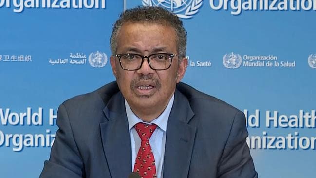 WHO Chief Tedros Adhanom Ghebreyesus rejected suggestions that a potential vaccine for COVID-19 would be tested on Africans. Photo: AFPSource:AFP