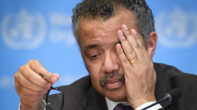 World Health Organization Director-General Tedros Adhanom Ghebreyesus. Picture: Fabrice Coffrini/AFPSource:AFP