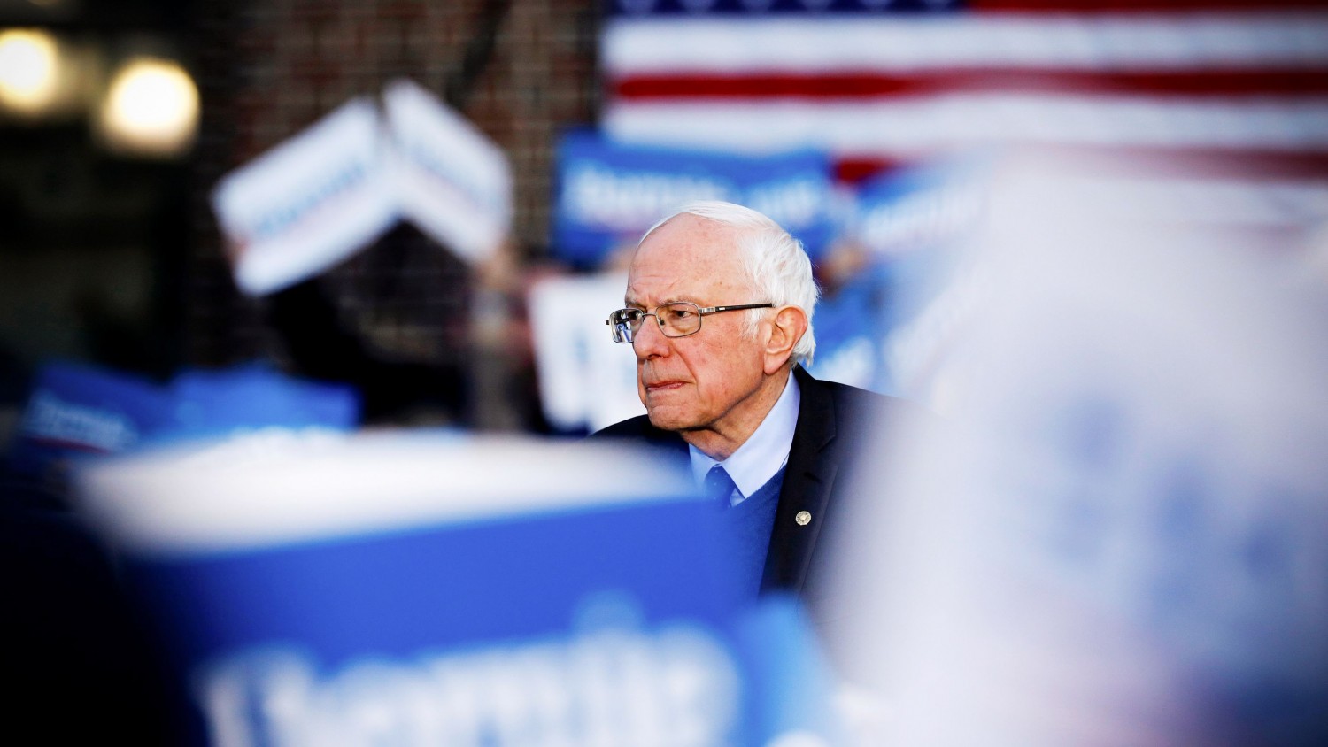 Sen. Bernie Sanders campaigning in Ann Arbor, Michigan, on March 8, 2020. Jeff Kowalsky/AFP via Getty Images