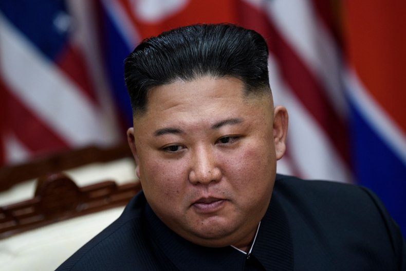 North Korea's leader Kim Jong Un before a meeting with US President Donald Trump on June 30, 2019. BRENDAN SMIALOWSKI/AFP VIA GETTY IMAGES