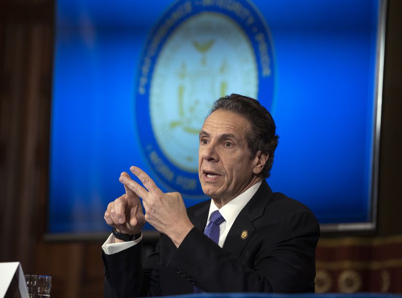 April 1, 2020 - Albany, NY - Governor Andrew M. Cuomo provides a coronavirus update during a press conference in the Red Room at the State Capitol.(Mike Groll/Mike Groll/Office of Governor Andrew M. Cuomo)