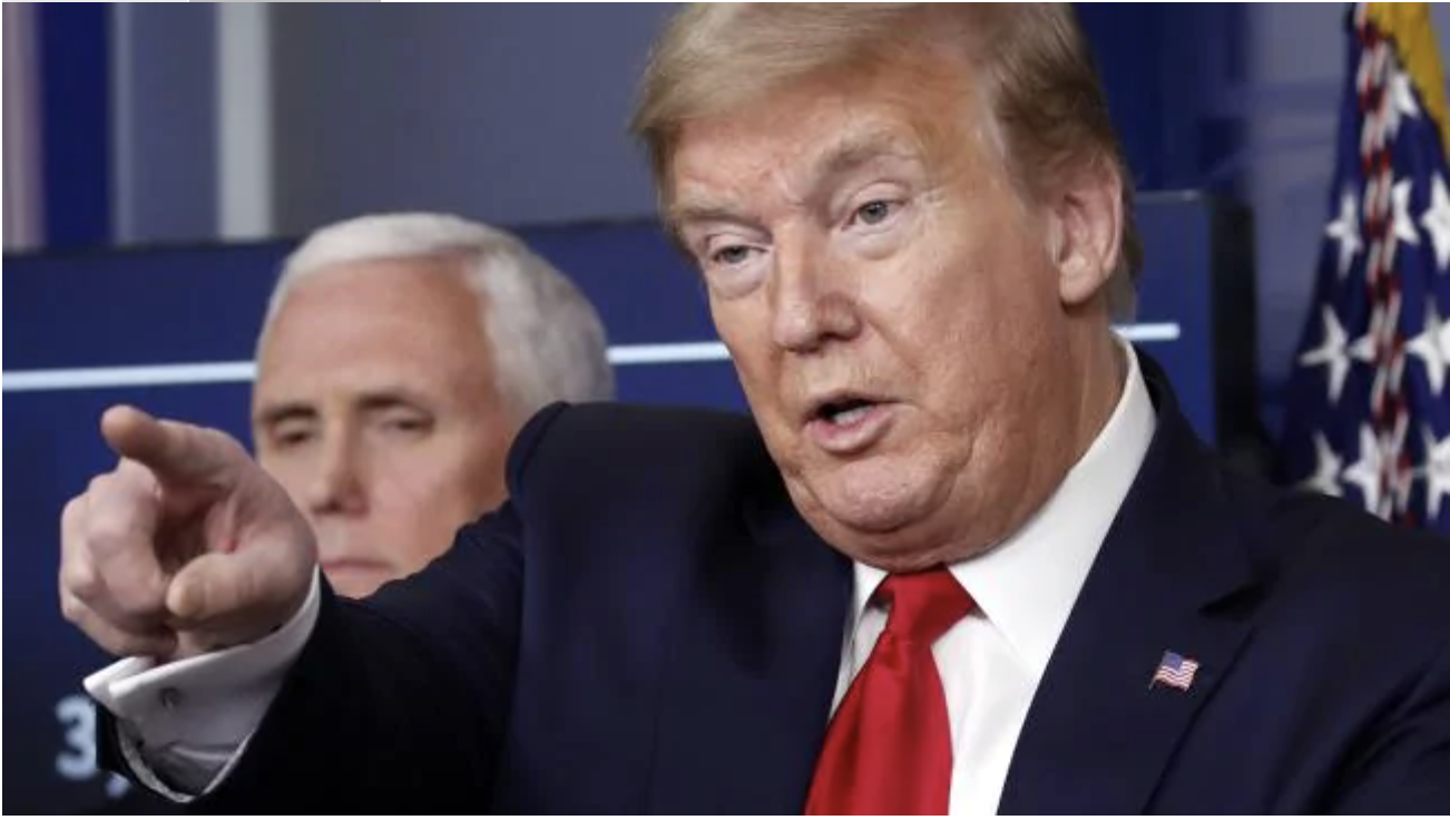 President Donald Trump speaks about the coronavirus in the James Brady Press Briefing Room of the White House.Source:AP