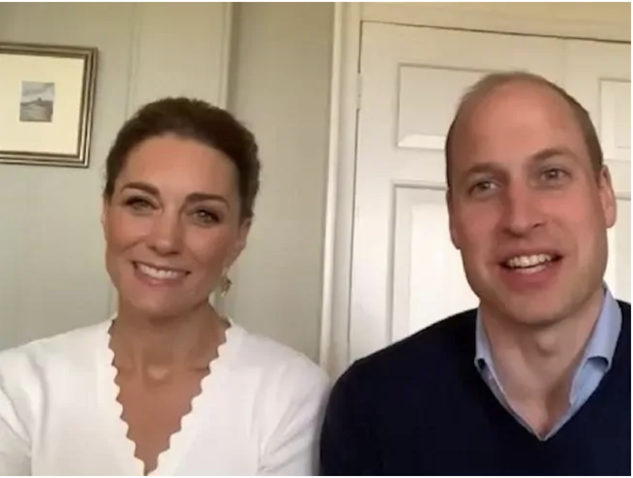 Prince William, Duke of Cambridge and Catherine, Duchess of Cambridge also hopped on a video call to crisis volunteers this week to mark the first anniversary of Shout85258. Picture: Kensington Palace via Getty ImagesSource:Getty Images