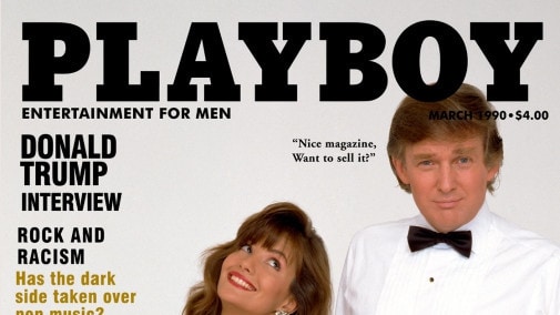 Donald Trump and Brandi Brandt on the cover of Playboy magazine, March 1990. Picture: PlayboySource:Supplied