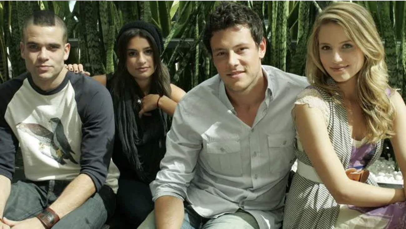 Glee cast members Mark Salling, Lea Michele, Cory Monteith and Dianna Agron.Source:News Limited