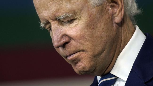 Joe Biden reckons Donald Trump is America’s first racist president. That ignores a rather large slice of history. Picture: Drew Angerer/Getty Images/AFPSource:AFP