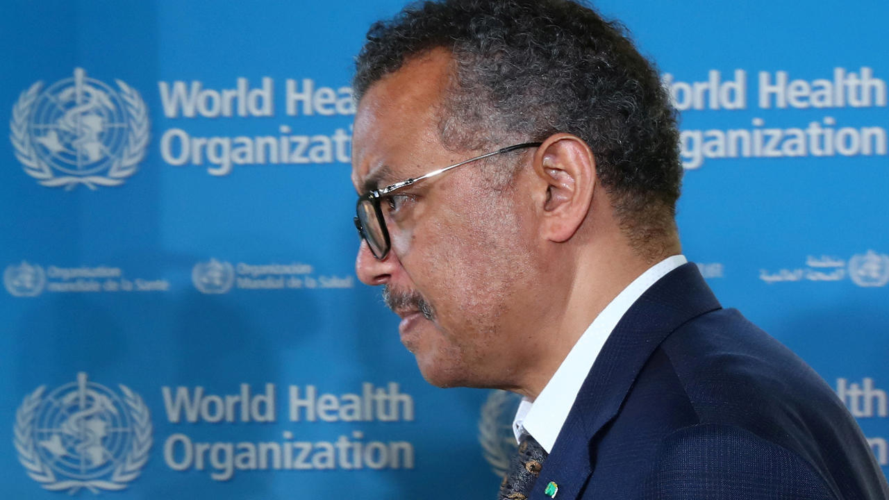 Tedros Adhanom Ghebreyesus, director general of the World Health Organization (WHO), attends a news conference in Geneva, Switzerland on June 25, 2020. © Denis Balibouse, Reuters