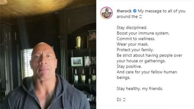 INSTAGRAM / The Rock made the announcement in an Instagram video