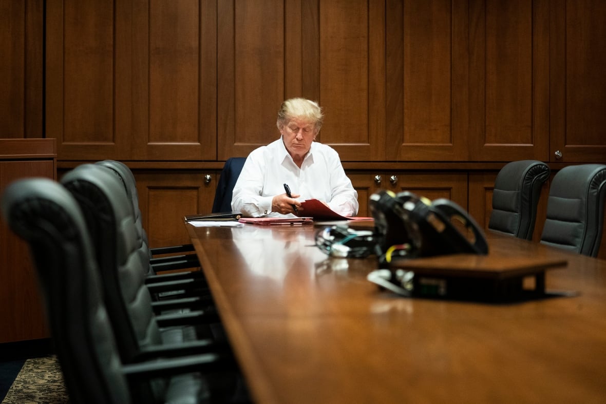 From his hospital room on Saturday, U.S. President Donald Trump said he was feeling "much better." (Office of Press Secretary)