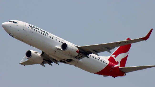 Qantas’ ’no jab, no fly’ policy has caused some controversy. Picture: David Clark PhotographySource:News Corp Australia