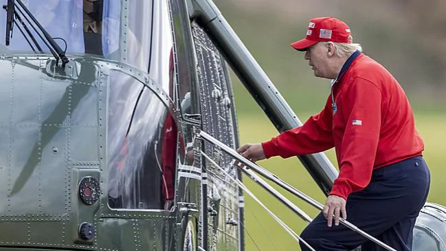 US President Donald Trump walks to Marine One at Trump National Golf Club on November 27, 2020 in Sterling, Virginia. Picture: Tasos Katopodis/Getty Images/AFPSource:AFP