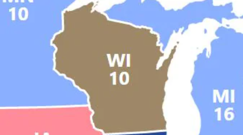 Wisconsin is one of 15 swing states in this year's election. Picture: 270toWinSource:Supplied