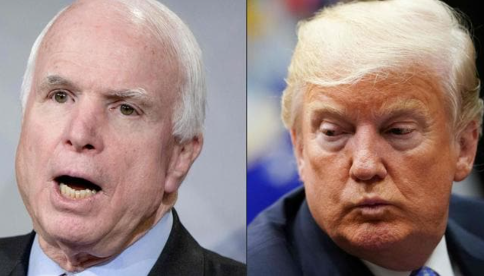 President Donald Trump’s constant attacks of US Senator John McCain might have lost him the crucial battleground state of Arizona, with the huge help of Mr McCain’s widow, Cindy. Picture: Brendan Smialowski and Mandel Ngan/AFPSource:AFP