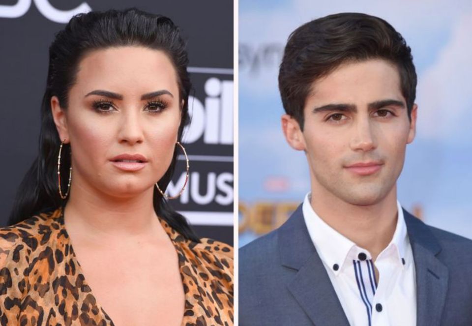 Lovato and her ex-fiancé Max Ehrich. (Photo: ASSOCIATED PRESS)