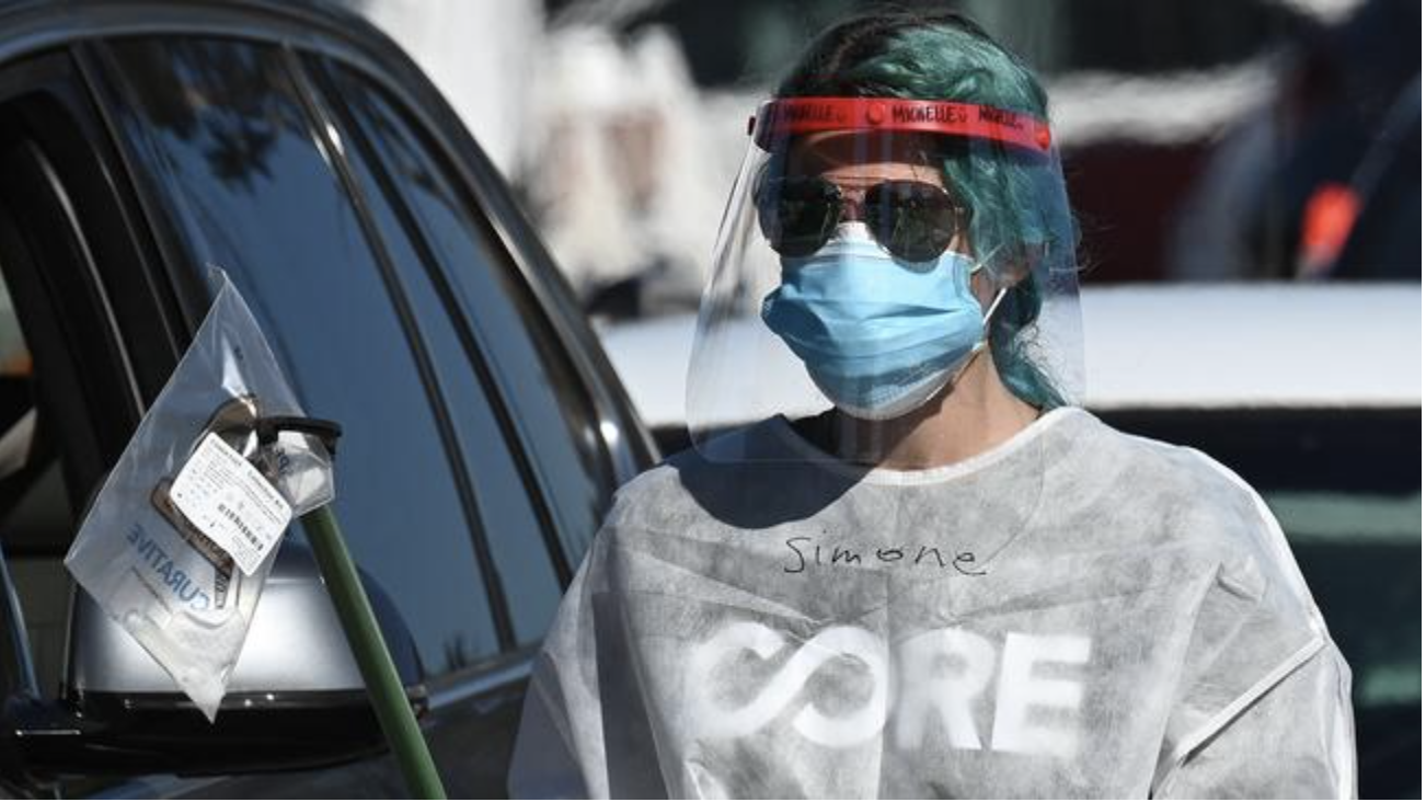 America’s battle with COVID-19 is descending into further turmoil, with its top infectious disease expert warning the nation is ‘on the brink’ of total disaster. Picture: Robyn Beck/AFPSource:AFP