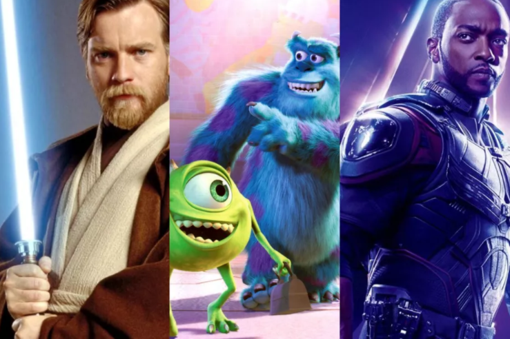 Obi-Wan Kenobi, Mike and Sully of Monsters, Inc., and Sam Wilson (a.k.a. The Falcon) are among the many characters coming to Disney+. Walt Disney Pictures
