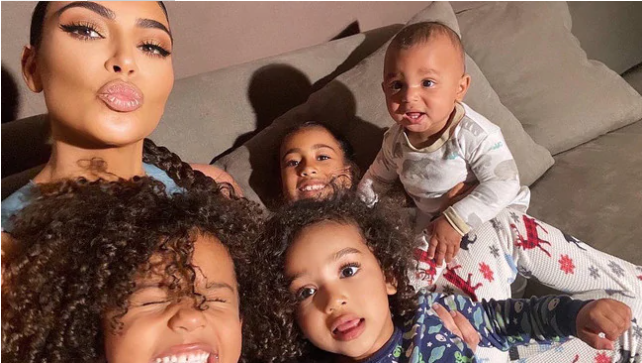 The couple share kids North, Saint, Chicago and Psalm together. Picture: InstagramSource:Instagram
