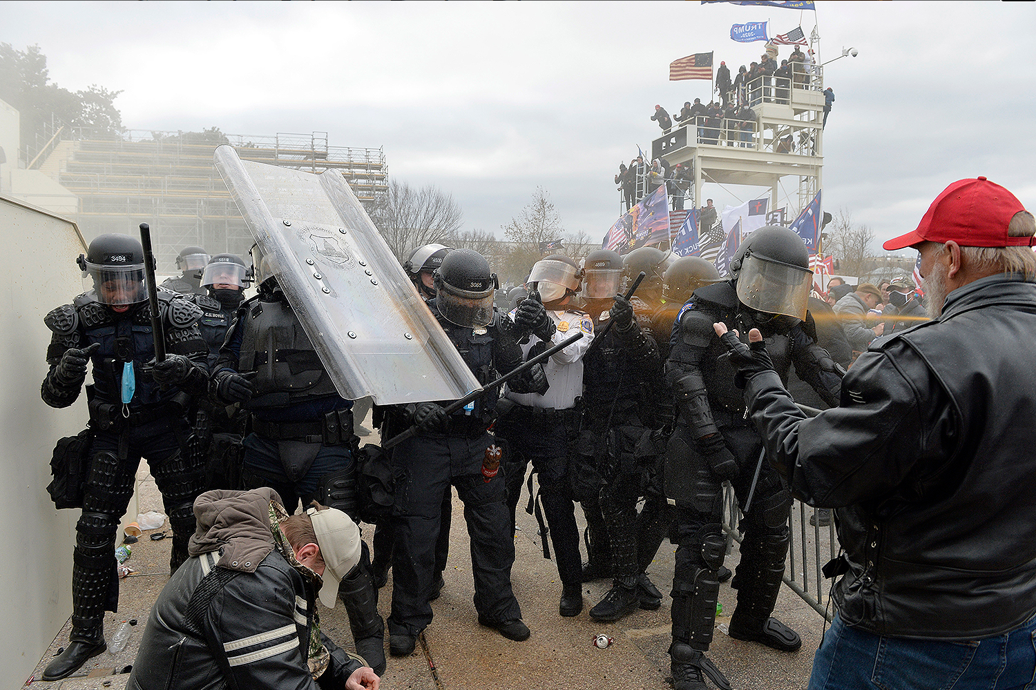 Trump supporters clash with police at the Capitol on Wednesday | CREDIT: JOSEPH PREZIOSO/AFP VIA GETTY