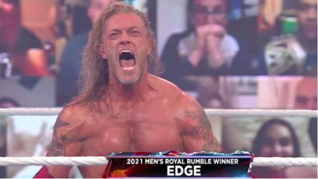 Edge in action during the Royal Rumble. Photo: WWE.Source:Supplied