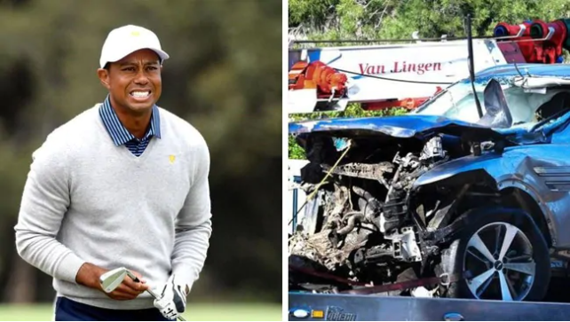 Tiger Woods remains in hospital after his crash.Source:Supplied