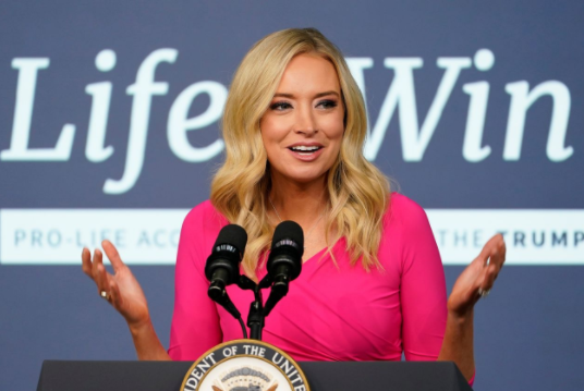 Former White House press secretary Kayleigh McEnany, a Trump administration official who had cast doubt on the election results, will serve as a Fox News commentator. PHOTO: SUSAN WALSH/ASSOCIATED PRESS