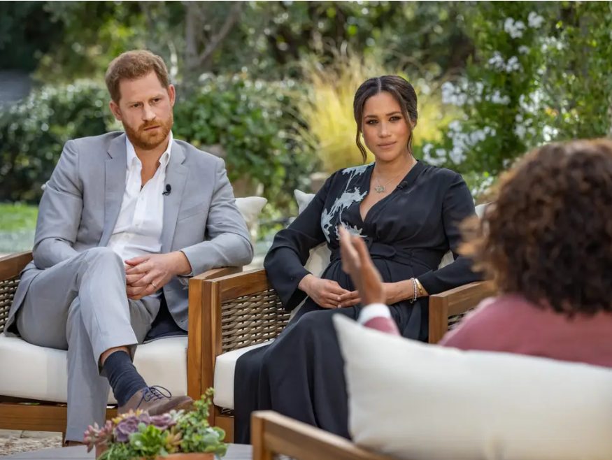 Prince Harry and Meghan Markle sat down with Oprah Winfrey for a tell-all interview. Getty Images