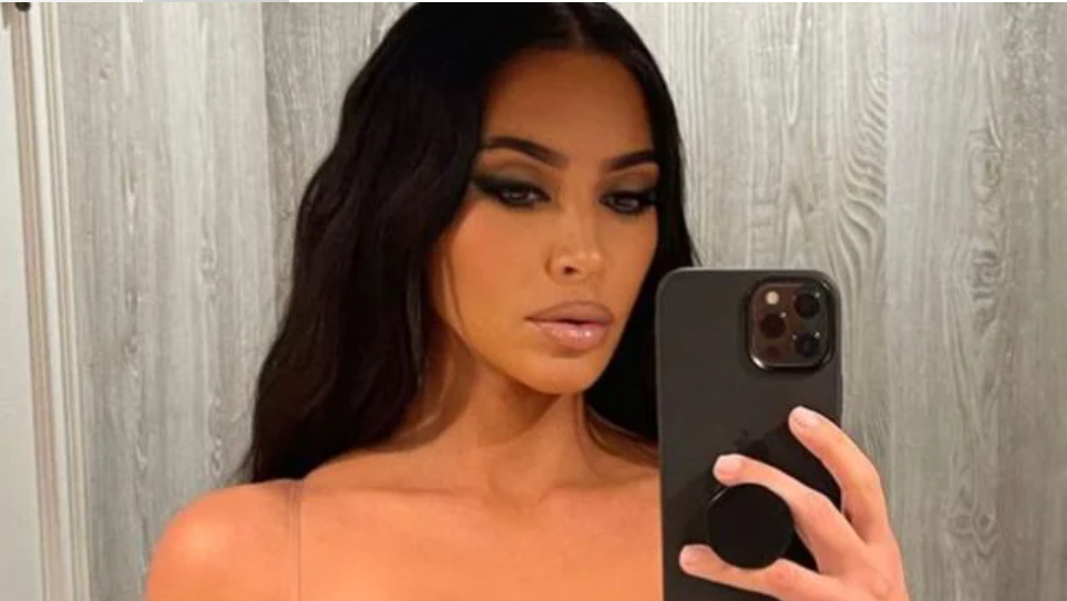 Kim Kardashian looks unrecognisable after bleaching eyebrows blonde. Picture: Instagram/KimKardashianSource:Instagram