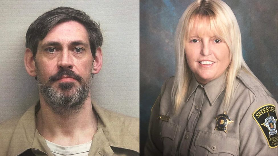 LAUDERDALE COUNTY SHERIFF'S OFFICE | Inmate Casey White (L) and corrections officer Vicky White