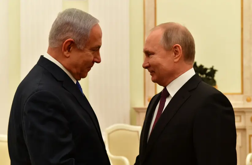 Russian President Vladimir Putin attends a meeting with Israeli Prime Minister Benjamin Netanyahu at the Bocharov Ruchei state residence in Sochi, Russia September 12, 2019. (credit: REUTERS/SHAMIL ZHUMATOV)