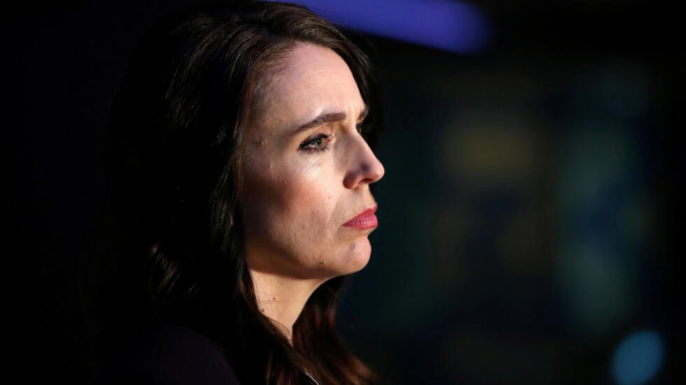 File photo: New Zealand PM Jacinda Ardern at a televised debate in Auckland, New Zealand, September 22, 2020. © Fiona Goodall/Pool via Reuters