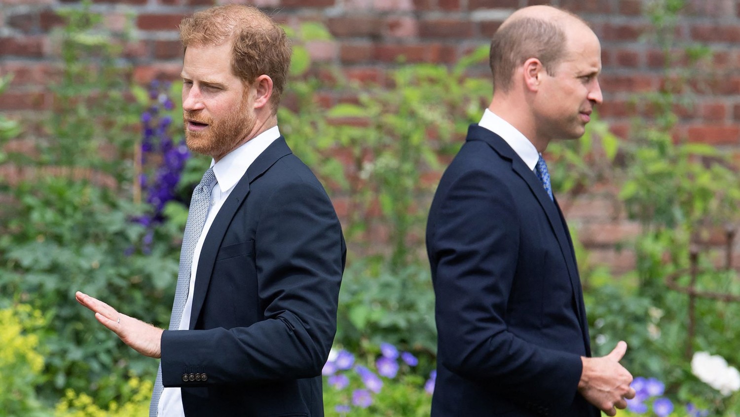 Dominic Lipinski/AFP/Getty Images - Princes William and Harry at the unveiling of a statue of their mother, Princess Diana, in July 2021