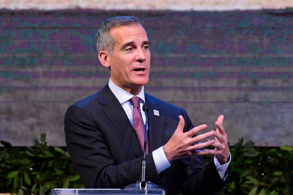 Eric Garcetti, the former mayor of Los Angeles, has faced a turbulent nomination to serve as ambassador to India.Credit...Gustavo Garello/Getty Images