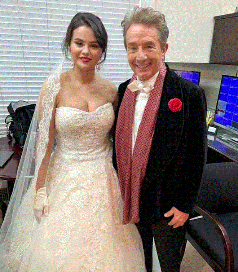 She also took a snap with Martin Short aka ‘Franck’ from the 1991 movie – who is also in Only Murders. Picture: Instagram