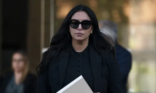 Vanessa Bryant leaves court after a hearing into the sharing of photos of her husband and daughter in August 2022. Photograph: Jae C Hong/AP