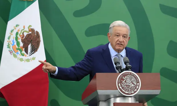 President Amlo said on Thursday: ‘We are not going to permit any foreign government to intervene in our territory.’ Photograph: Mario Guzmán/EPA