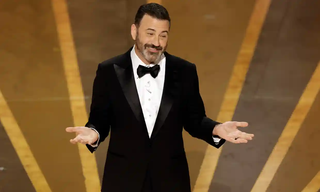 Jimmy Kimmel speaks onstage. Photograph: Kevin Winter/Getty Images