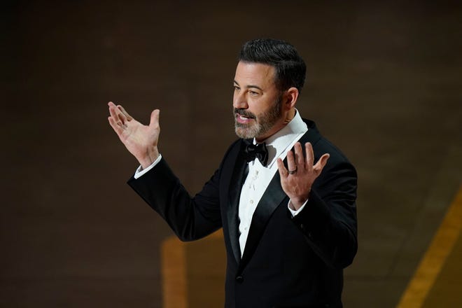 While hosting the 2023 Oscars, Jimmy Kimmel took several jabs at last year's infamous slap. Jack Gruber, USA TODAY