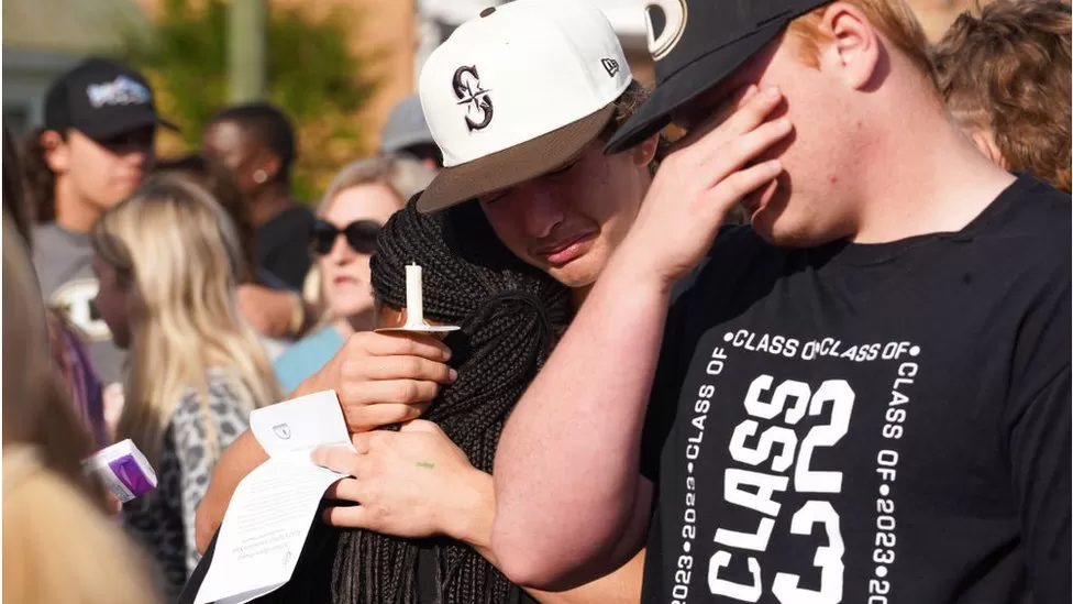 GETTY IMAGES / A vigil was held for the victims on Sunday