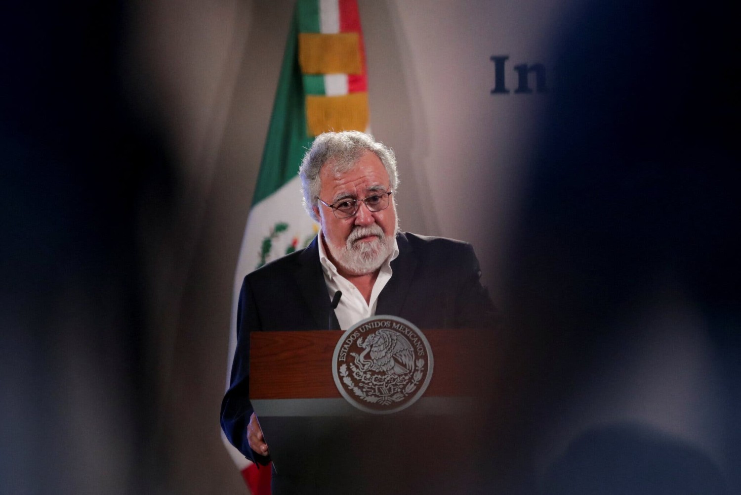 Alejandro Encinas, Mexico’s under secretary for human rights, speaking last year about the mass disappearance of 43 students.Credit...Henry Romero/Reuters