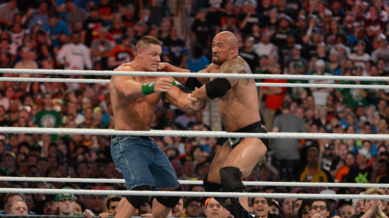 Cena and Johnson went head-to-head at WrestleMania 29. (Photo by Ron Elkman/Sports Imagery/Getty Images)